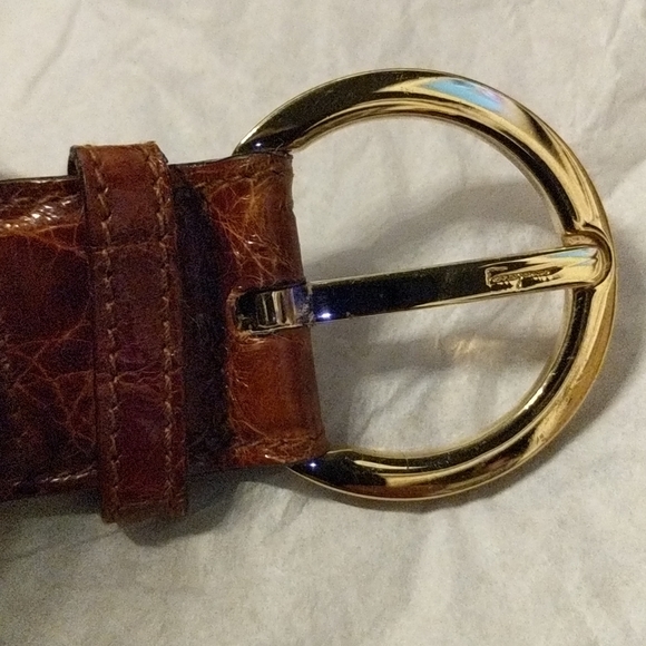 Salvatore Ferragamo brown crocodile belt main image 4